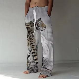 Hot Toys | 2026 New Fashionable Dark Retro Ink Painting Style Loose Straight Leg Pants Suitable for Outdoor Street Hip-hop Casual Pants