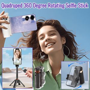 Mobile Phone Multi-Function Bluetooth Selfie Stick Mini Travel Portable Universal Photo Artifact Handheld 360 Degree Rotation Special Bracket便携360度旋转拍照神器