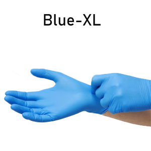 50/100PCS Disposable Blue Nitrile Gloves Suitable for Household Cleaning Hairdressing Bathroom Kitchen Pet Bathing Cleaning