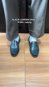 Mens Black fashionable Rubber Shoes Slip-On Non-Slip Soft-Sole Korean Style Student Work Shoes Comfortable Casual Design