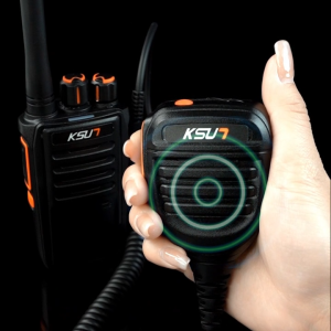 KSUN PTT Speaker Mic Two Way Walkie Talkie Handsfree KM20 Hand microphone