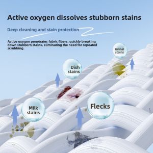 MONLEYTA | Explosion Salt School Uniform Laundry Detergent Stain Removal Whitening Official Flagship Store Color Bleaching Clothes Bubble Powder