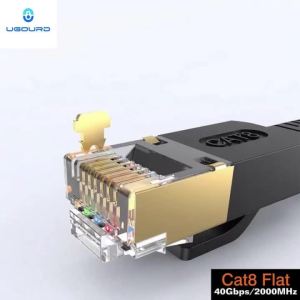 UGOURD Rj45 Cat 8 Ethernet Cable Flat Cat8 Network Cable LAN Internet 40Gbps 2000Mhz For Router Ps4 PC 0.5m - 5m 10m 15m 20m 30m