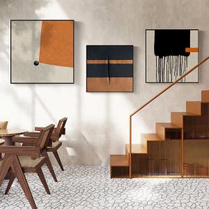 Modern Minimalist Abstract Orange Decorative Wall Art