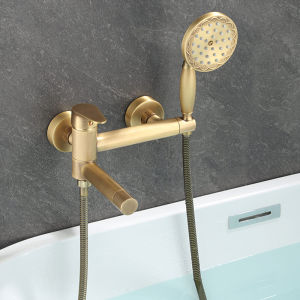 JUNSHEN | Antique Style Brass Bathroom Faucet Set