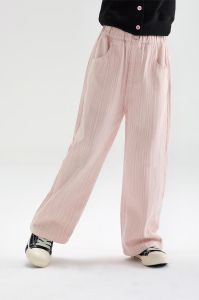Trendy Straight Leg Casual Pants for Girls Autumn New Style Loose Childrens Clothing Long Pants Non-Fleece Layer Other Material