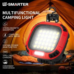 ESMARTER | Rechargeable COB Working Lamp Magnetic Floodlight Portable Highlight Lighting for Camping Emergency Repair Outdoor