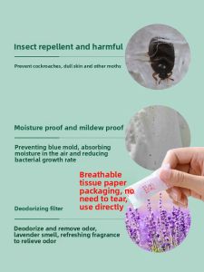 MONLEYTA | Menthol Tablets Closet Anti-Mold Anti-Insect Dehumidifier Pest Control Odor Eliminator Clothes Anti-Worm Household Flower Scent Bag