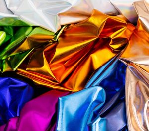 Spandex Gold Bright Fabric Elastic Hot Gold Cloth Wedding Decoration Stage Performance Clothing Fabric TJ22234