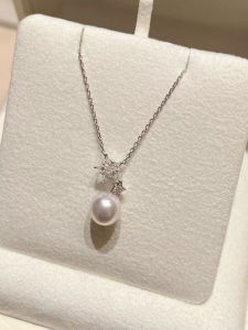 เครื่องประดับ DIY สร้อยคอไข่มุก S925 เงินแท้ ชุดติดรูปแบบแฟชั่น จี้เงินสีทองและสีเงิน อุปกรณ์ทำเครื่องประดับเงิน