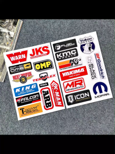 Wrangler Tank 300 FOX ARB TJM WARN OMP MR Off Road Car Decoration Sticker Waterproof