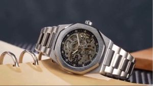 Jam Tangan Pria Belleda 9607 Rantai Mesin Otomatis Tanpa Baterai Anti Air 50 Meter