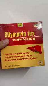 Viên uống Silymarin Tex - Bổ sung vitamin nhóm B bảo vệ và giải độc gan (hộp 10 vỉ x 10 viên)
