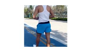 Quần chạy bộ nam có lớp lót dàiđai đựng đồ quanh eotúi hậu kéo khóa đựng điện thoại chống nước