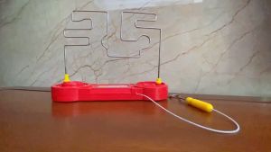 Electric collision maze childrens puzzle line impact puzzle toy concentration training table game electronic line impact line track electromagnetic collision intelligence match electric male and female toy