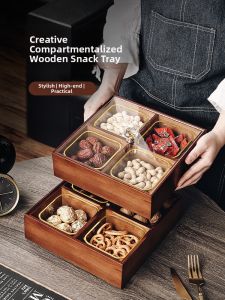 CRISTALGLASS | Double Layer High-end Solid Wood Dried Fruit Box