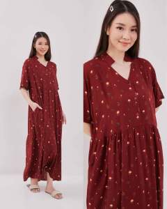 Daster Busui Kerah Sanghai/Chelsea Dress LD 120cm Fit to XL
