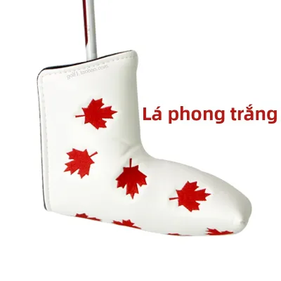 Dominant | Bao Đậy Gậy Putter Chống Nước Bông Dày Thêu Lá Phong
