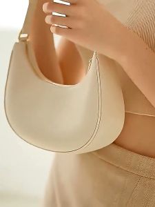 Double.lucky กระเป๋าสะพายไหล่ ใต้วงแขน หนัง PU สไตล์วินเทจ