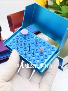 PIORPOY 40 Holes Dentistry Bur Holder Stand Block Endo Files Organizers Odontologia Autoclave Sterilizer Dental Disinfection Box