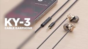 INBOX KY-3 Earphone 3.5mm Extra Bass HD Audio Stereo Microphone Headphone Headset