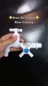 Kran Air Tembok Plastik Pvc/ Kran Cabang pvc Kran wastafel pvc - 1/2 Inch - High Quality