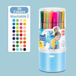 deli | 48-color Washable Tub-packed Painting Brushes