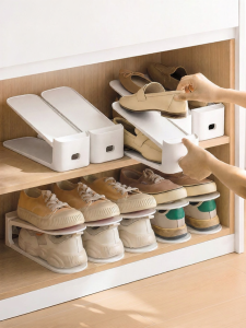 MODERN SWEETHOME | Space Saving Adjustable Shoe Organizer Rack
