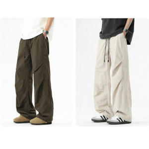 MiiOW | Breathable Loose Fit Ice Silk Straight Utility Pants Casual Recent Model