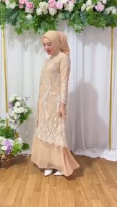 Gamis uoter Yasmin Edisi Lebaran Dan Hajatan / Gamis Payet Mewah Berkualitas / Real Pict