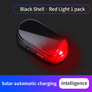 Car Fake Security Light Solar Powered Simulated Dummy Alarm Wireless Warning Anti-Theft Caution Lamp LED Blue/Red Flashing Light