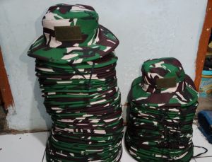 Topi Rimba kawat TNI Loreng velbetd Anti Air