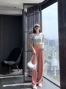 Quần ống rộng nữ vải tăm rủ co giãn cạp chun lưng cao - Quần tây ống rộng lưng thun chất liệu len tăm lạnh cao cấp XƯỞNG MAY TIẾN KHANG