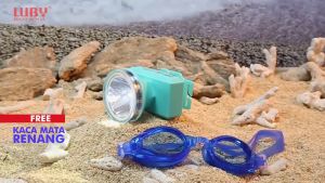 LUBY Senter Kepala Cahaya Kuning & Senter Kepala Cahaya Putih L-1811 K/L Daya 40 Watt / Baterai 4.000 mAh / Tahan 30 Jam / 3 Mode Cahaya Headlamp Waterproof Anti Air / Bonus Kacamata Renang / SENTER KEPALA ANTI AIR - TOKO SINAR AUDIO 12.12 12