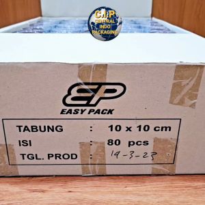 (/Dus 80pcs) Mika Tabung Toples D: 10cm × T: 10cm EP (EAZYPACK) Tebal Berkualitas.