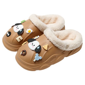 Childrens Cotton Slippers Fleece Lined Home Shoes Anti Slip Soft Thick Bottom for Boys And Girls Warm And Waterproof