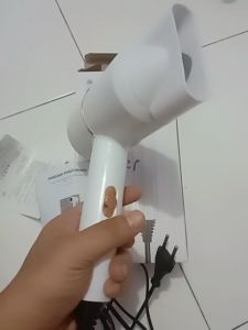 Kipas Blower Mini Hair Dryer Pengering Rambut Basah Cepat Warna Putih