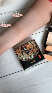 ขายดี เเป้งอัดแข็งเนื้อแมท AGAG คุมมันกันน้ำ เนื้อแป้งเนียนละเอียด มีกระจกในตัวและแถมพัฟ ขนาด12g. No.6616