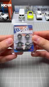Bộ Mâm Xe Đua Kicarmod 1/64 Resin "Dove" Center Lock Với Lốp Cao Su & Bạc Đạn Động Học Dành Cho MINIGT 911 R8 - Phụ Kiện Xe Mô Hình