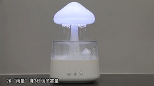 Raindrop Humidifier Night Light RGB LED USB Aroma Purifier Diffuser For Home Essential Oil Cloud Rain Awan Hujan