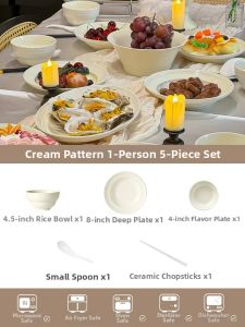Yomerto | Single-serving Luxury Ceramic Dinnerware Set