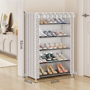 Economic Indoor Doorway Multi-layer Dustproof Shoe Rack Simple Modern Metal Shoe Cabinet Storage Organizer for Home And Dormitory