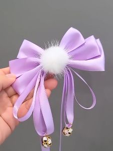 ❤️ RICHHAT ❤️ Jepit Rambut Anak Pita Bulu Lonceng 22CM x 12CM Aksesoris Wanita Gaya Korea Lucu