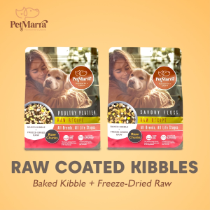PetMarra Raw Chunks Recipe Adult Dog and Puppy Dry Food Poultry Platter Savory Floss 1kg 5kg Collection dogs kibbles