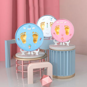 Newborn Hand And Foot Print Clay Fetal Hair Souvenir DIY Baby Hand And Foot Print 100 Days Full Month Gift