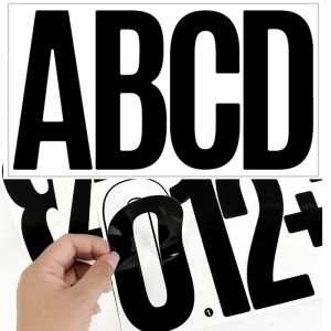 6 Inch Big Letter Number Stickers Larger Alphabet Letter Stickers for DIY Ship Mailbox Homes Business Board Party Office Decor