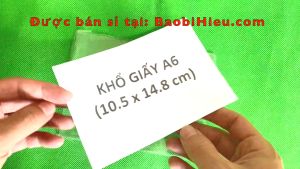 Combo túi đựng A6 (phiếu thu phiếu bảo hành...) nhựa dẻo PVC - Bao bì Hiếu