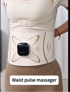 EMS Waist Massager Hot Compress Abdominal Massage Belt Microcurrent Pulse 7 Modes 20 Levels