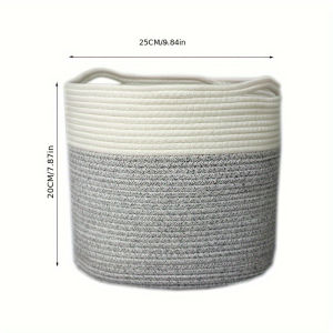 Nordic Large Cotton Rope Storage Basket Dirty Clothes Basket Handheld Clothing Home Toy Organizer Storage Bucket