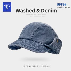HEYUQI | Retro Washed Denim Fisherman Hat